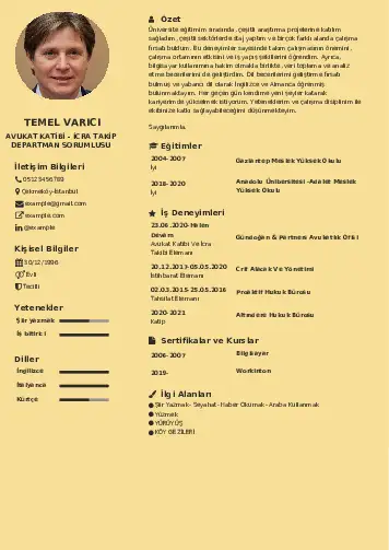 Hukuk Sekreteri Cv Örnekleri cv indir